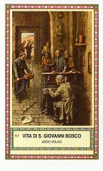 Xsa-98-40 Vita di S. San GIOVANNI BOSCO ADDIO VIOLINO Santino Holy card